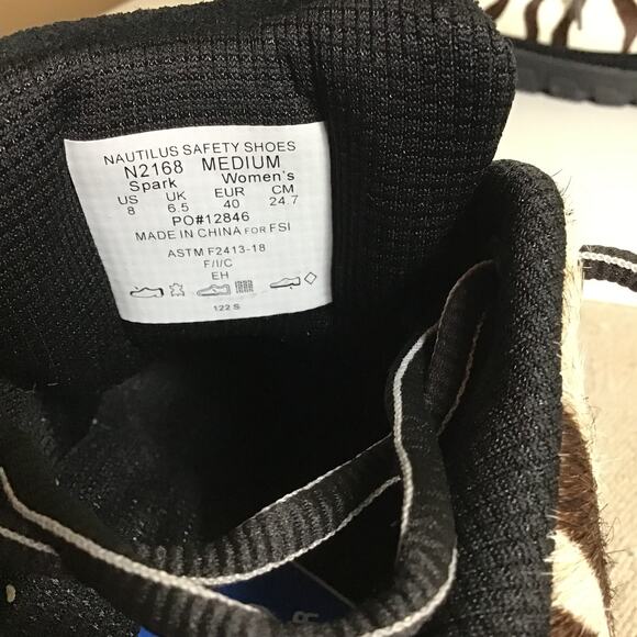 Nautilus Spark CT Low safety shoes with a zebra-print calf hair upper Women 8 - Picture 9 of 10